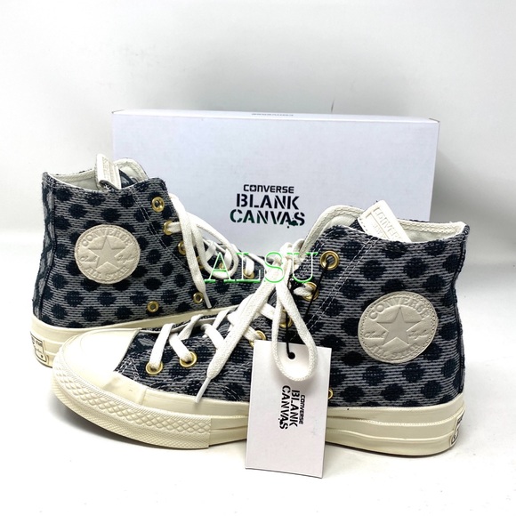 Convers 🔥SALE!🔥 BLANK CANVAS Chuck 70 NY Polka Debby Women Size 159085C - Picture 6 of 9